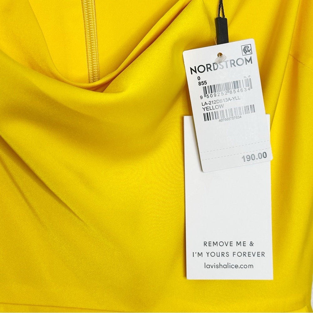 Lavish Alice Vibrant Yellow Asymmetrical Dress - Picture 6 of 8